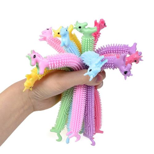 Corde De Licorne Tpr Extensible, 2 Pièces, Jouets Anti-Stress, Soulagement De La Pression, Fidget, Jouets D'Évent D'Autisme