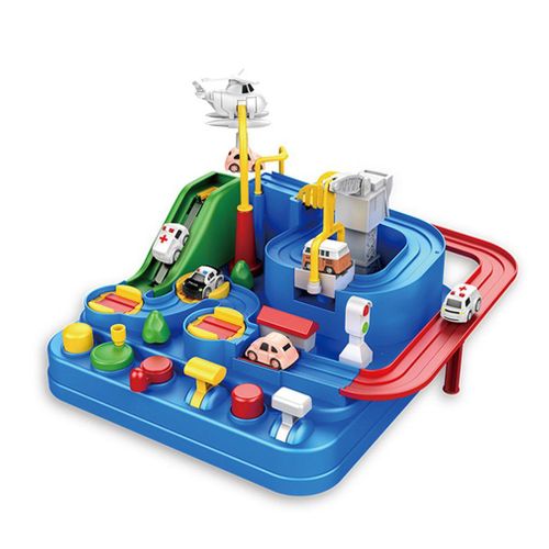 Jouet Éducatif Pour Enfants, Jeu D'Aventure De Voiture De Course Sur Rail, Modèle De Train Interactif Mécanique