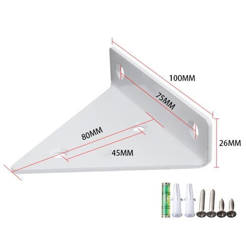 Étagère Murale À Roulement Fixe, Support Triangulaire, 2 Pièces, À Angle Droit, Pour Table À Manger, Bibliothèque, Bricolage, Matériel De Décoration De La Maison