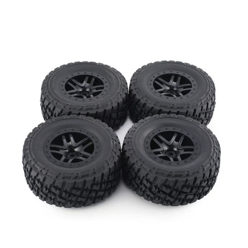 Jeu De Roues De Pneus En Caoutchouc, Jante De 110mm, Pièces De Rechange, Accessoires Pour Traxxas Slash 4x4 Rc4wd Hpi Hsp, Mode Voiture Sur Chenilles, 4 Pièces