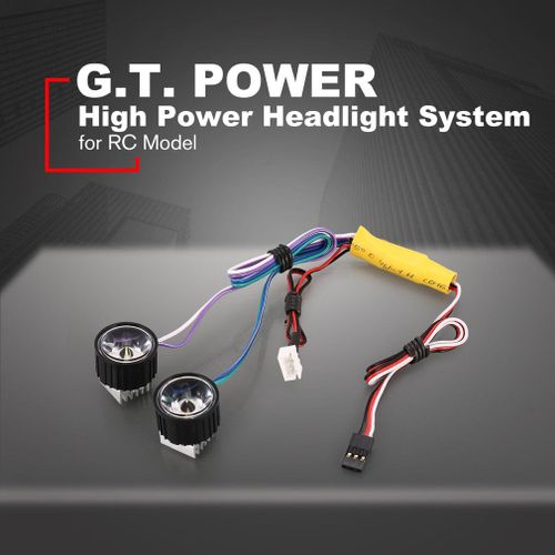 G.T.POWER ¿ Lumière LED pour voiture RC, lampe super brillante, système de puissance élevée, accessoires d'avion, bateau