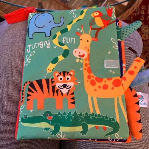 Jouet D'Éducation Précoce Pour Bébé, Livre En Tissu Avec Queue En Papier, Puzzle Interactif Parent-Enfant, Tigre