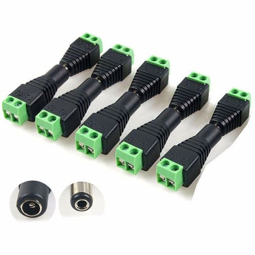 Connecteurs Jack 12V DC 5.5mm X 2.1mm, 10 pièces, adaptateurs de vidéosurveillance pour toutes les caméras cc ou ca