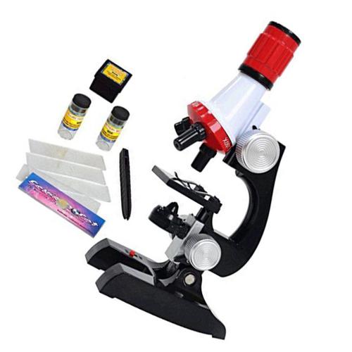 Kit De Microscope Durable Led De Laboratoire 100x-1200x, Jouet Éducatif À Domicile Et À L'École, Microscope Biologique Pour Enfants