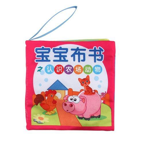 Livre En Tissu Doux Coloré Avec Dessin Animé Imprimé, Livre De Lecture Anglaise, Jouet Éducatif Pour Bébé Et Enfant, Cadeau De Reconnaissance Anti-Déchirure