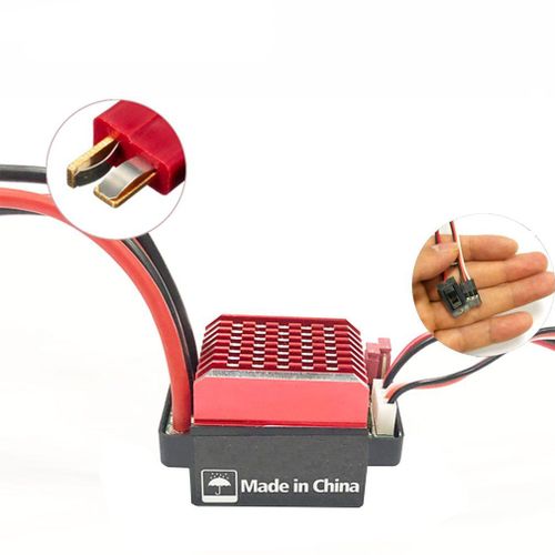 Contrôleur de vitesse électrique brossé ESC, étanche, 60a, pour voiture RC 1/10, TRX-4, D90, camion monstre, chenille, réservoir, bateau d'appât de pêche