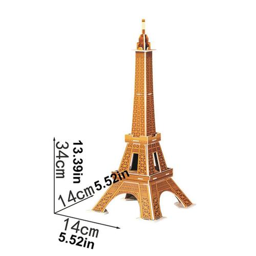 Mini Architecture Du Monde Magique Tour Eiffel, Statue De La Liberté En Papier, Puzzle 3d, Modèles De Construction, Jouets Éducatifs Pour Enfants