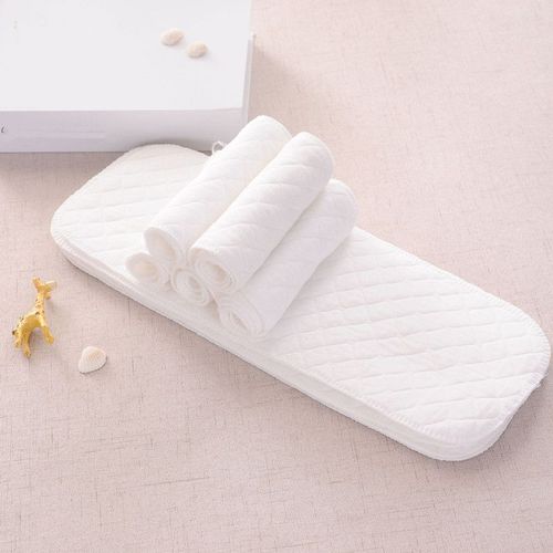 Couches En Tissu Réutilisables Pour Bébé, Ensemble De 7 Pièces, 3 Couches Insérées, 100% Coton Lavable, Soins Pour Bébé, Couche Écologique, Housse De Couche