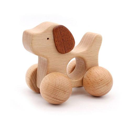 Jouets De Voiture, Blocs De Bois De Hêtre, Thème De Dessin Animé Pour Bébé, Technique Montessori De Système Éducatif, Beau Cadeau D'Anniversaire Pour La Dentition D'Un Tout-Petit, 1 Pièce,