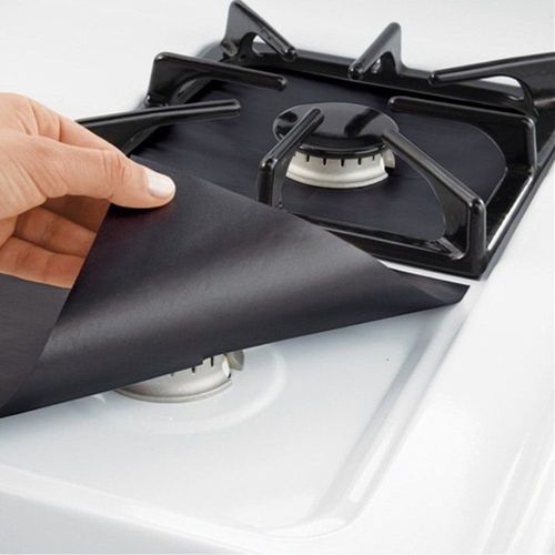 XUI Couvercle de protection réutilisable pour brûleur Pour cuisinière à gaz, couvercle de revêtement pour nettoyage du téflon. 10 pièces Protecteur de plaque de cuisson à gaz Couvercle pour micro-ondes