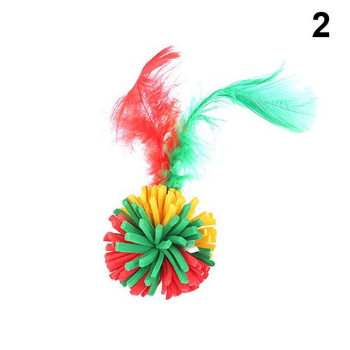 Xui Jouets Interactifs Chats Avec Plumes J2y Balles Éponge Colorées 1 Pièce