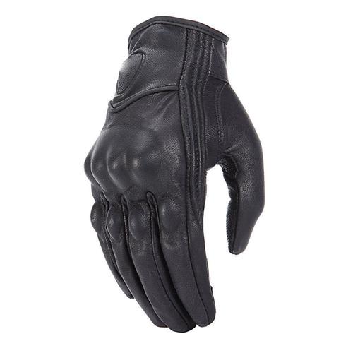 Xeju Gants De Moto En Cuir Véritable Rétro Moto Gants Imperméables Gant De Motocross