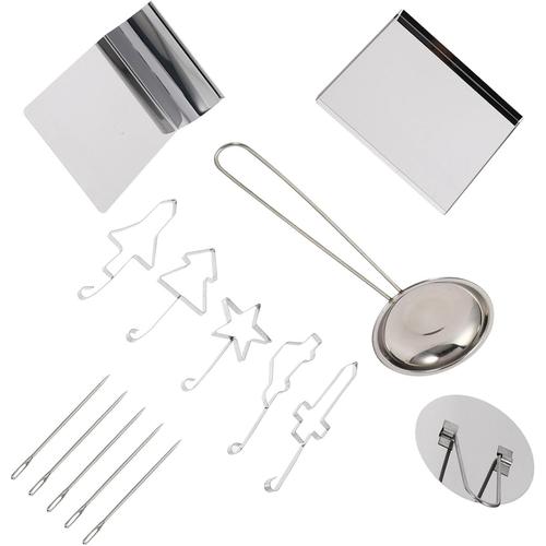 Ensemble D'outils De Fabrication De Bonbons Au Sucre Coréen 9 Pièces Emporte-Pièces En Acier Inoxydable Kit De Jeu De Sucre De Calmar Kit De Moules À Biscuits Dalgona En Forme