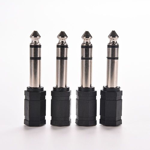 XEjU 4 Pcs 6.5mm 1/4 Male to 3.5mm 1/8 Female Stereo Audio Mic Plug Adapter Mini Jack