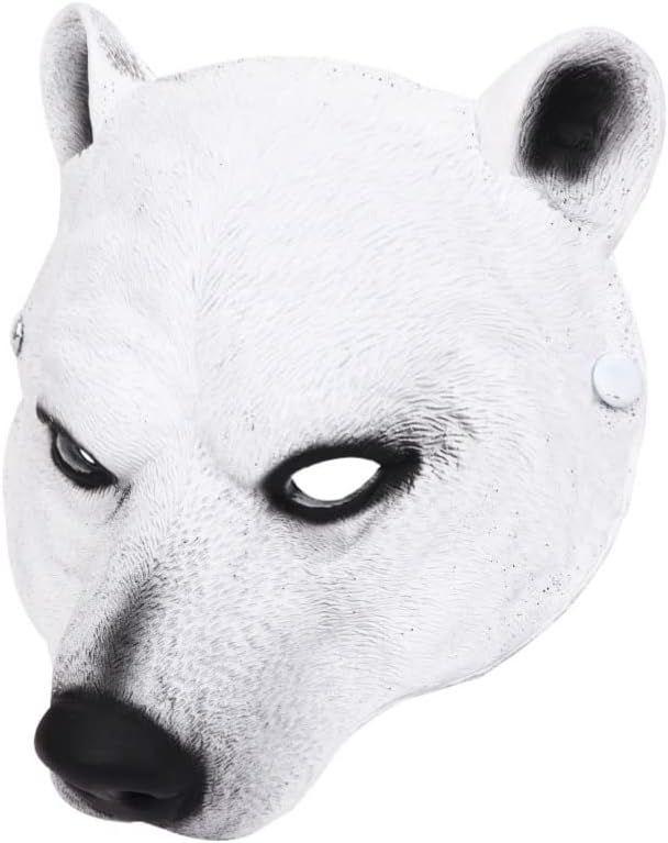 Masque D'ours Polaire Cosplay Costume Masques Accessoire De Costume De Cosplay Masques De Performance Masque Animal De Cosplay Masques De Bal De Bal Vêtements Effrayant 3d Blanche