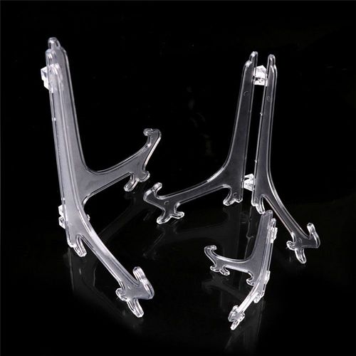Xeju 2pcs 5""9""11""Support De Chevalet De Cadre De Photo De Présentoir De Plaque En Plastique Clair