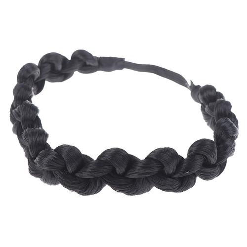 Xeju Mode Synthétique Tressé Cheveux Bandeau Perruque Élastique Twist Headband Princess Band 