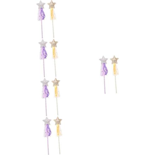 10 Pièces Magique Jouet Enfant Jouets Enfants patisdecor Jouets de Fille Jouets pour Filles Accessoires de de fée bâtons de fée étoiles Bal de décorer PVC