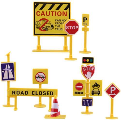 1 Jeu Ornements Trafic Funny Learning Jouets D'éveil Panneaux De Signalisation Routière Miniatures Emblèmes Les Jouets D'enfants Jouet Éducatif Pour Enfants Jouets Pour Enfants