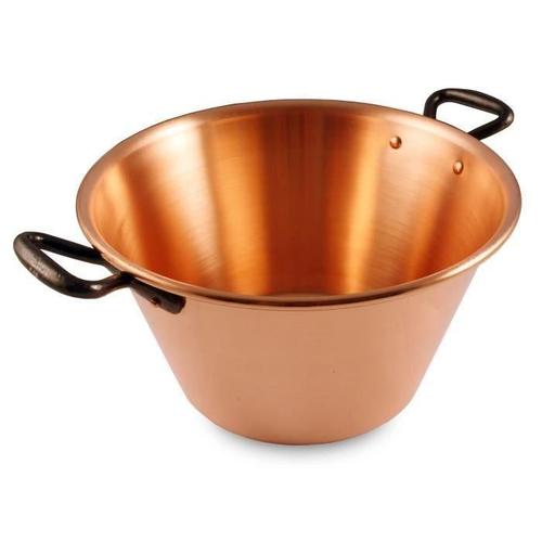 BAUMALU Bassine a gelee cuivre 26.5 cm 12-10eme anses fonte