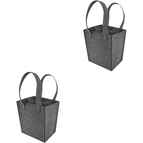 Bouteille 2 Pièces Sac à vin en Feutre Sacs de Lait fourre-Tout à vin Sacs d'emballage des Sacs-Cadeaux Sac à Main de vin Porte-Bouteille Portable Sac d'emballage Souvenir