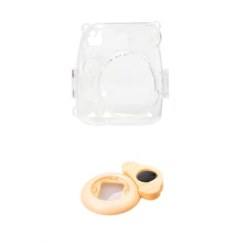 Housse de Protection en Silicone Anti-poussière + Filter Lens + Sangle d'Epaule Pour Fujifilm Instax Mini8 / 8 + / 9 Caméra