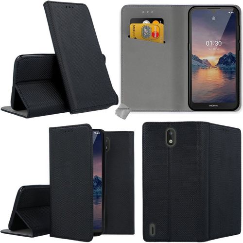 Housse Etui Coque Pochette Portefeuille Pour Nokia 1.3 + Verre Trempe - Noir Magnet