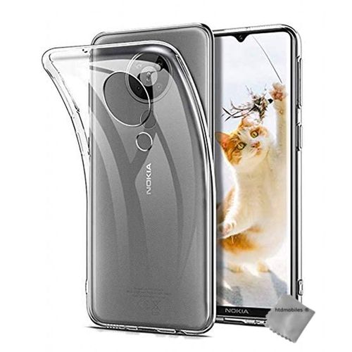 Housse Etui Coque Silicone Gel Fine Nokia 5.3 + Film Ecran - Transparent Tpu