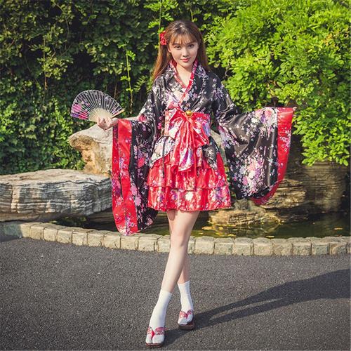 Expédié De Paris - Kimono Femme Sakura Japonais Traditionnel Deguisement