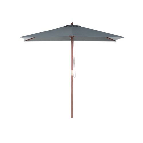Parasol De Jardin En Bois Avec Toile Gris Foncé 144 X 195 Cm Flamenco