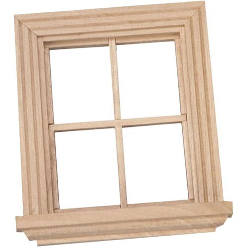 8 Pièces Fenêtre Simple À Quatre Volets Diy Miniature House Jeux Parents Enfants Jeu De Role Maison De Poupée Meubles Ornements La Fenêtre Cadre De Fenêtre En Bois