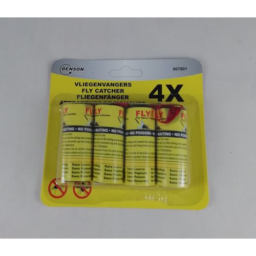 4 Rouleaux de Papier Tue Mouche Autocollant Attrape Insecte Volant Adhésif