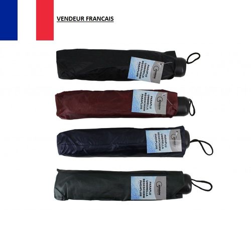 Parapluie 93 X 55 Cm Protection Anti Pluie Imperméable + Housse 4 Couleurs