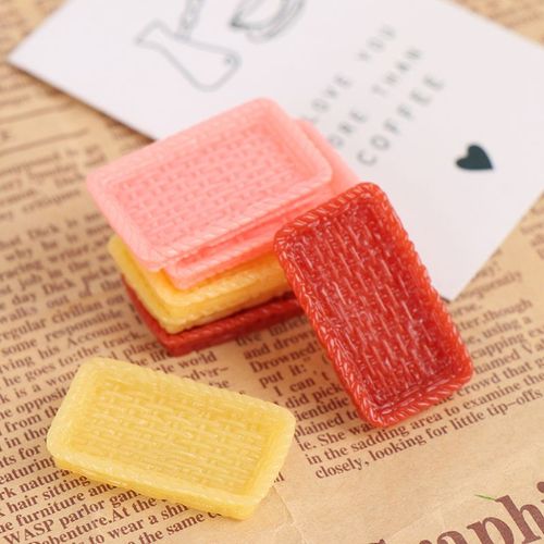 Panier ¿¿ assiettes miniatures pour maison de poup¿¿e 1/12, plateau de Simulation, d¿¿cor de cuisine, accessoires miniatures, 10 pi¿¿ces