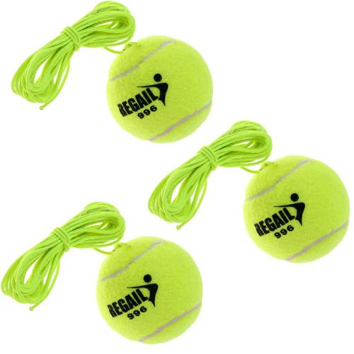 Balle de tennis élastique 3PCS avec chaîne pour entraîneur de tennis, 
