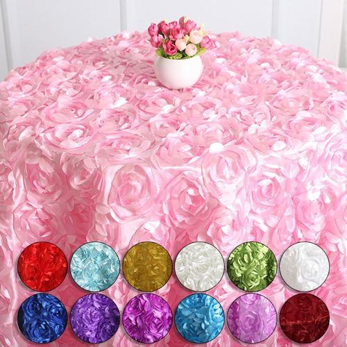 Nappe romantique ¿¿ p¿¿tales de roses en 3d, d¿¿coration de Table ¿¿ faire soi-m¿ºme, pour arri¿¿re-plan de mariage, f¿ºte ¿¿ domicile, Banquet