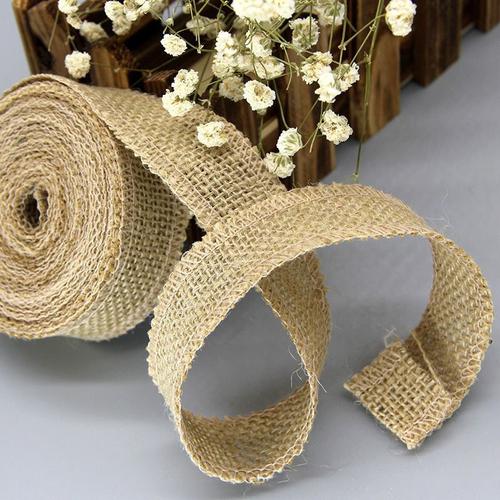 Ruban En Toile De Jute Naturelle R¿¿Tro De 10 M¿¿Tres, Toile De Jute Hessienne, Rustique, Pour Mariage, Ceinture, D¿¿Cor, Bricolage, Cadeau, Attach¿¿ ¿¿ La Main