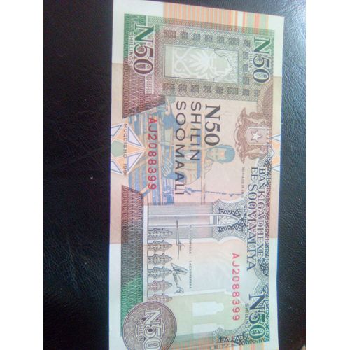 Billet 50 Shilin Somalie 1991
