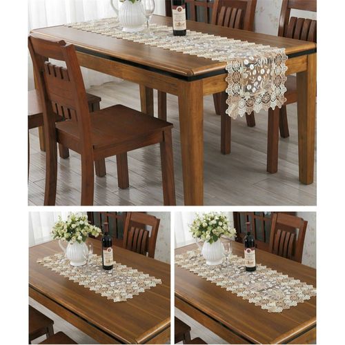 Chemin De Table Ajour¿¿ En Dentelle Exquise, Nappe Vintage ¿¿L¿¿Gante Brod¿¿E Florale, D¿¿Cor De Salle ¿¿ Manger Pour F¿ºte De Mariage