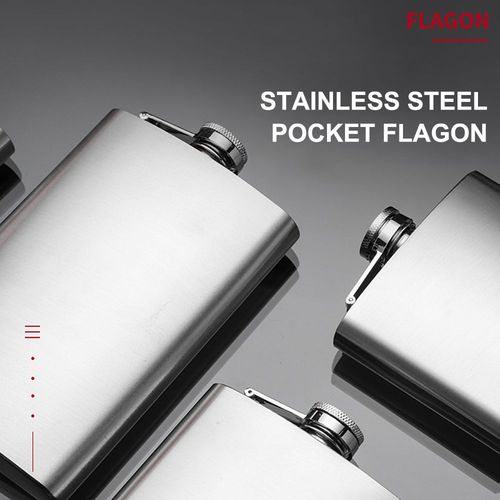 Flacon D'alcool En Acier Inoxydable 6/9/18 Oz, Avec Entonnoir Pour Liqueur, Whisky, Vin, Flacon De Poche Portable Pour L'ext¿¿Rieur, Livraison Directe