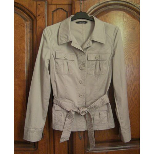 Ensemble Pantalon/Veste Beige Caroll - Taille 38