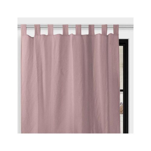 Rideau À Pattes En Microfibre Lavée 135x250 Cm Boheme Rose, Par Soleil D'ocre