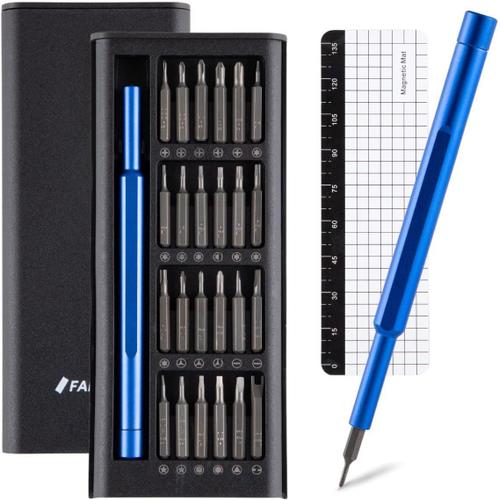 Bleu Kit Tournevis de precision, Set Outils avec Torx T2 T3 T4 T5 T6 T8 T9 T10, Etoile P2 P5, Triwing Y000, etc, pour iPhone, Macbook, Switch, PS4, Smartphone, Laptop, PC, Lunettes, Montre, etc