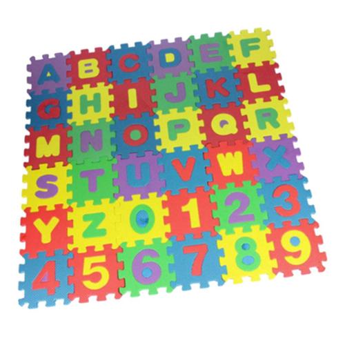 36Pcs Mousse EVA Bébé Enfant Puzzle Alphabet Numéros Blocs Tapis Éducatif Jouet 