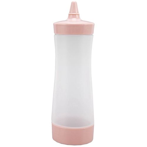 Distributeur De Condiments En Plastique, Accessoires De Cuisine, Bouteille À Presser 3x, Pour Saucière Aissce Vinaigre Cruet Rose + Transparent