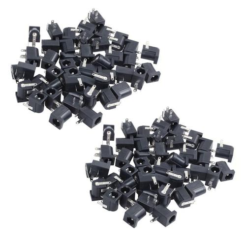 90 Pcs DC Power Jack Socket 2.1Mm X 5.5Mm Baril-Type PCB Montage DC-005