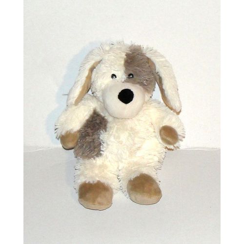 Peluche Chien Bouillotte Seche Warmies Doudou Chien Beige Gris Micro Ondable Intelex Group