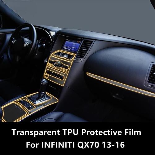 Film De Protection Transparent En Tpu Pour Infiniti Qx70 13-16, Film De Réparation Anti-Rayures Pour Console Centrale De Voiture