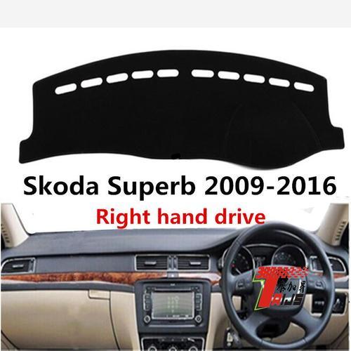 Couverture De Tableau De Bord De Voiture Pour Skoda Superb 2009 ¿ 2016, Tapis Antidérapant Pour Conduite À Droite, Pare-Soleil