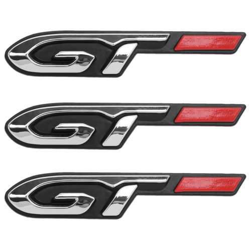 3 Autocollants De Style De Voiture En 3d, Cool, Design Gt, Pour Peugeot, À La Mode, Pour Porte De Voiture
